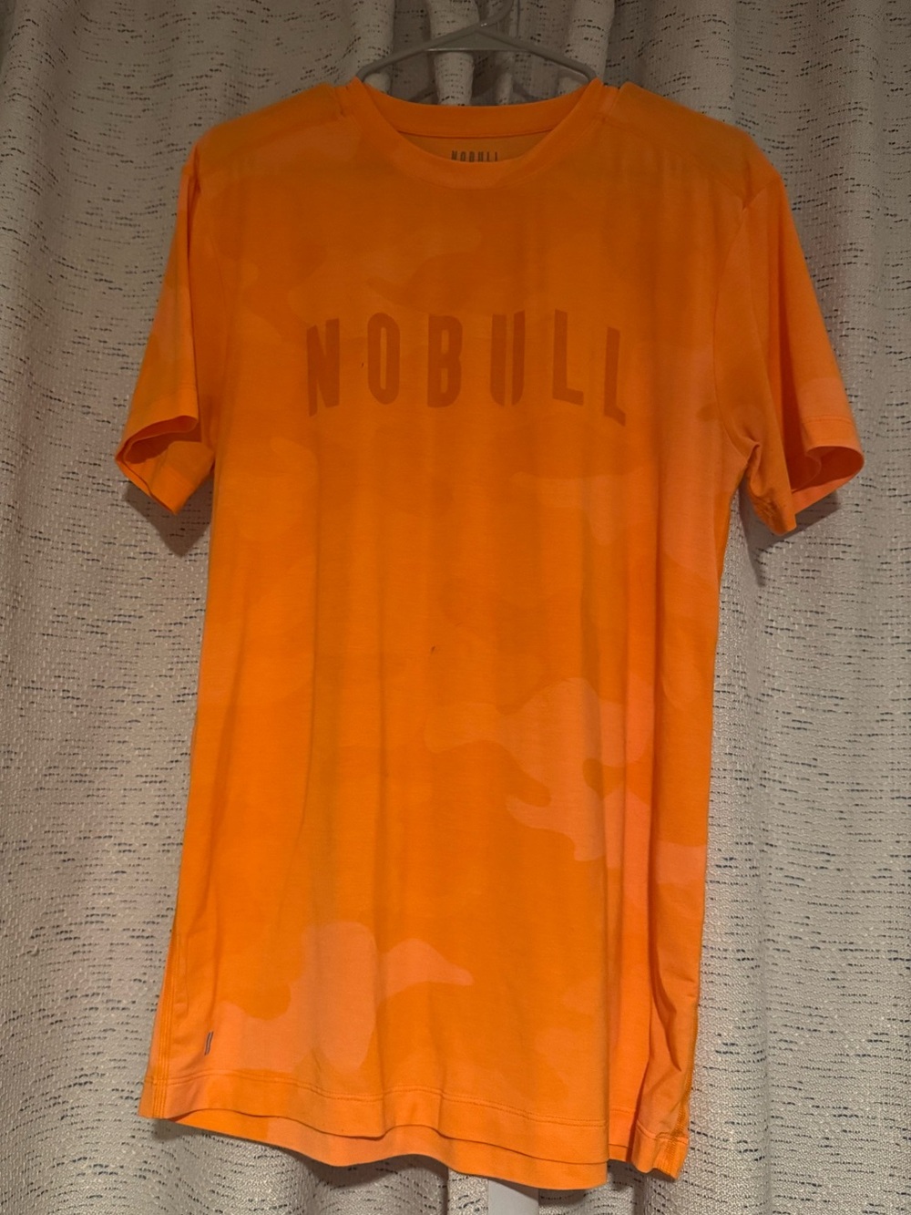 NOBULL Bright Orange Short Sleeve Camo Logo Tee